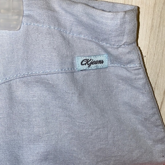 Calvin Klein jeans baby blue cotton vintage skirt 8 m l vtg women’s mini - Picture 3 of 8
